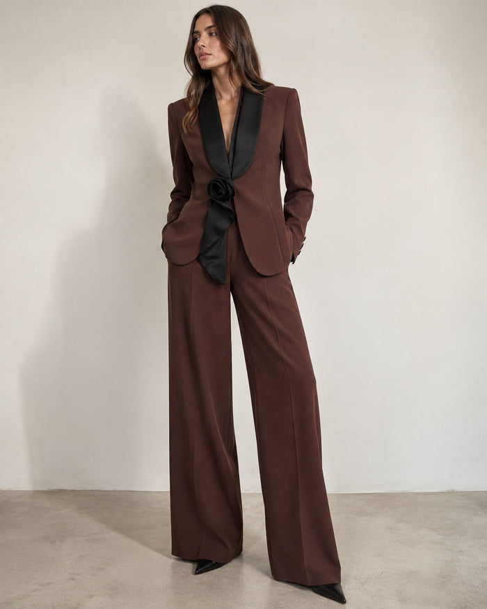 Céleste Brown Tailored Set