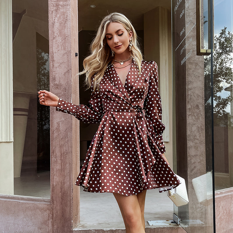 Chocolate polka dot outlet dress