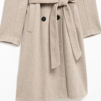 Cream Fur Collar Coat