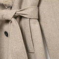 Cream Fur Collar Coat