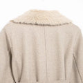 Cream Fur Collar Coat