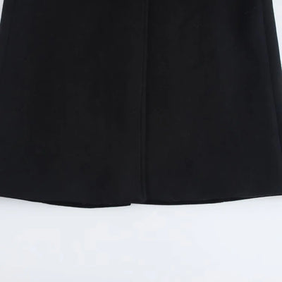 Burgundy Fur Collar Coat