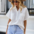 Cotton Linen Shirt Casual Shirt With Two Pockets