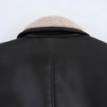 Noir Shearling Luxe Coat