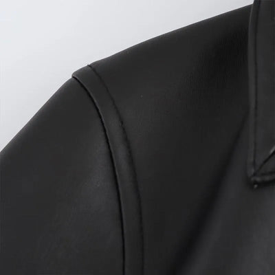 Noir Shearling Luxe Coat