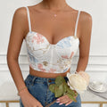 Backless Embroidered Slip Top