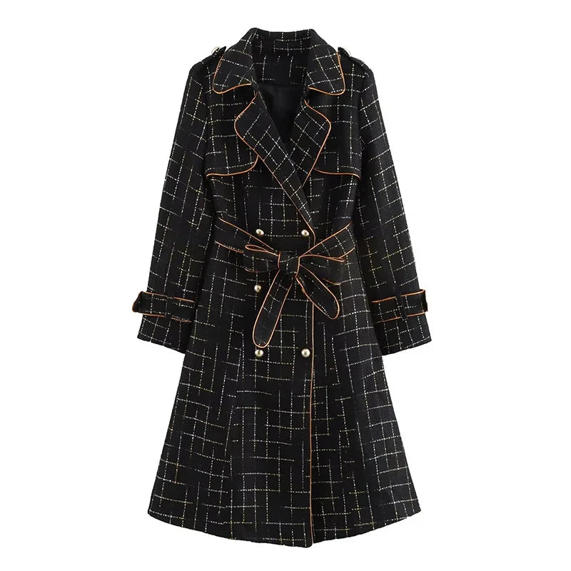 Black Grid Coat