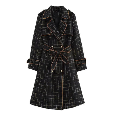 Black Grid Coat