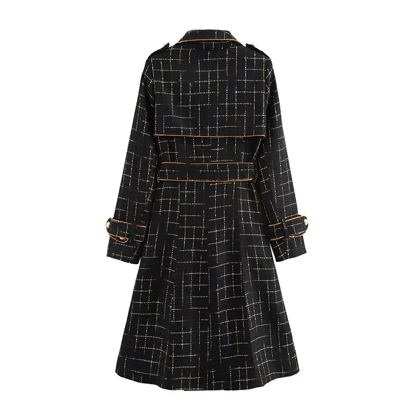 Black Grid Coat