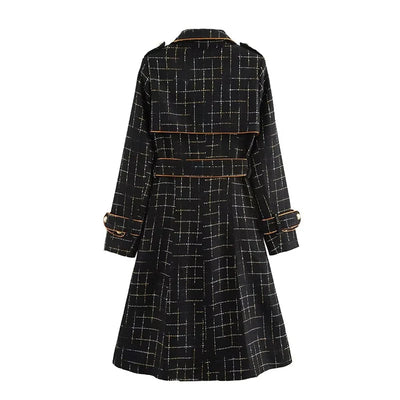 Black Grid Coat