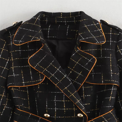 Black Grid Coat