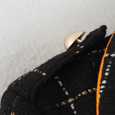 Black Grid Coat