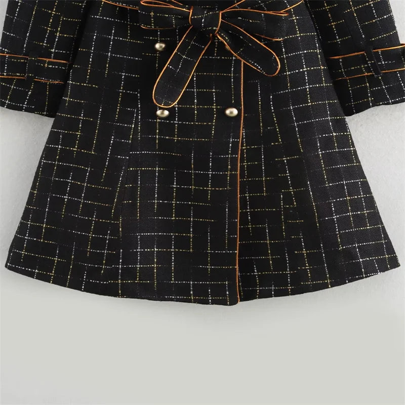 Black Grid Coat