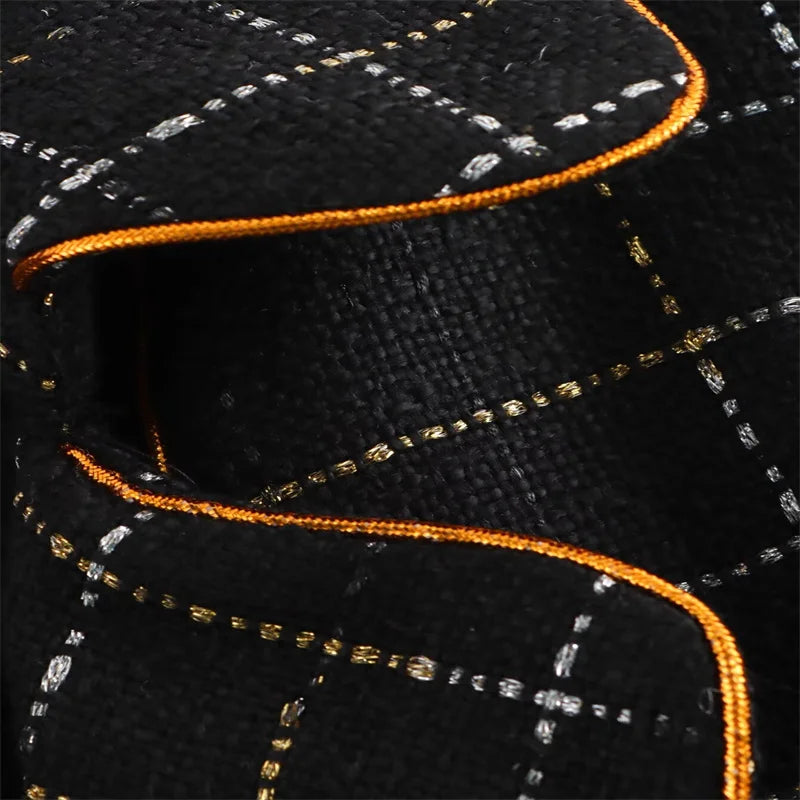 Black Grid Coat