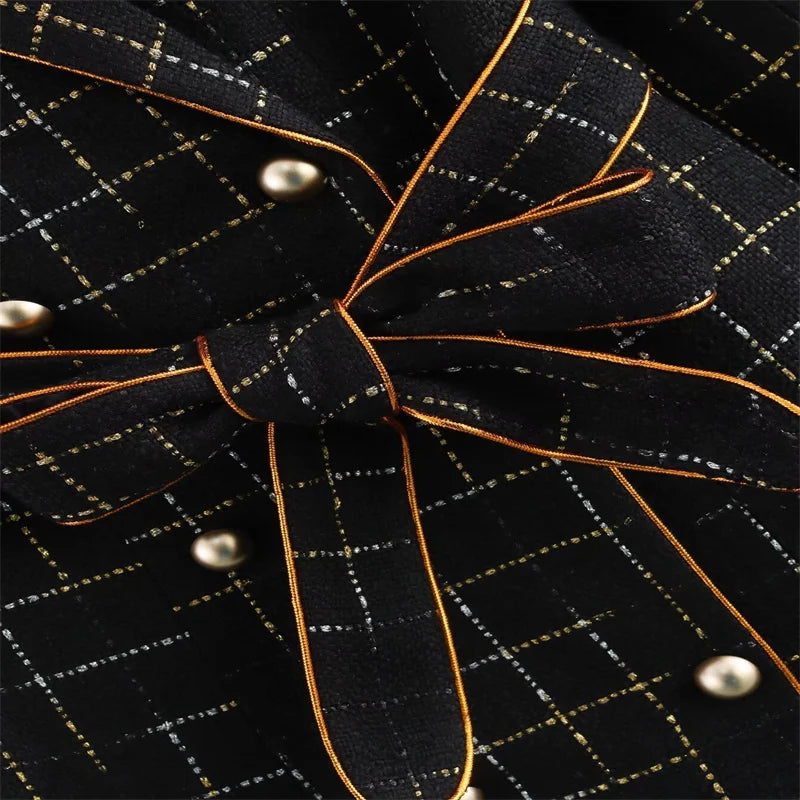 Black Grid Coat