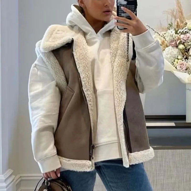 Black Shearling Vest