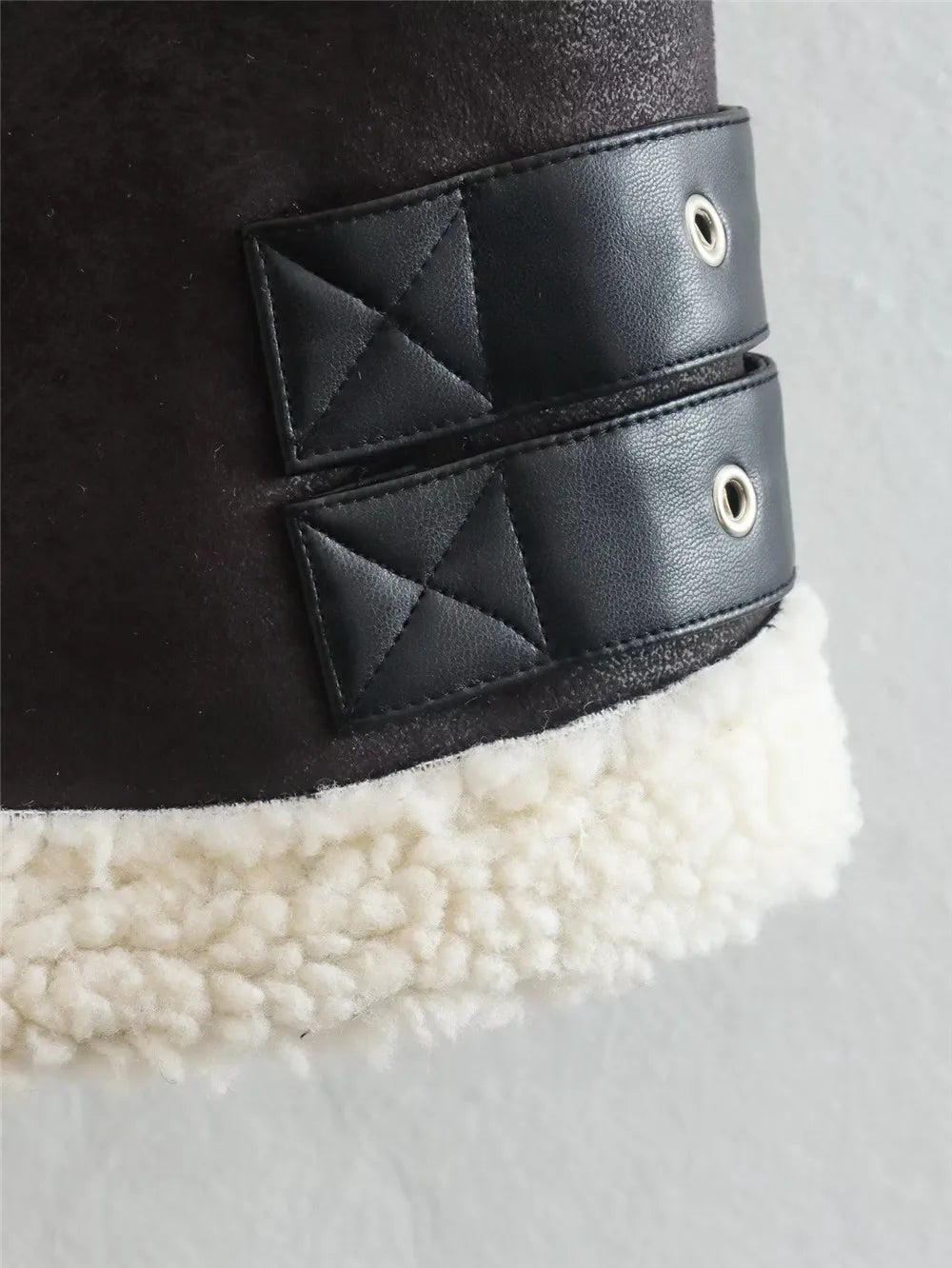 Black Shearling Vest
