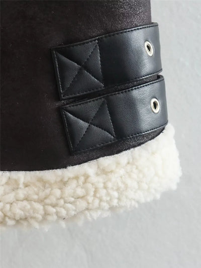 Black Shearling Vest