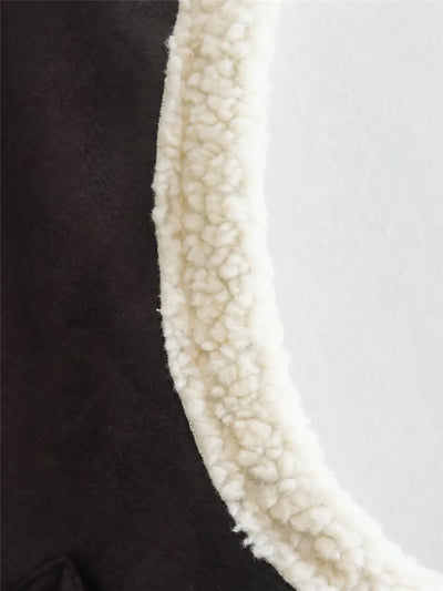 Black Shearling Vest