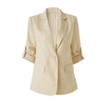 Beige Linen Blazer