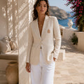 Rivage Blanc Linen Blazer
