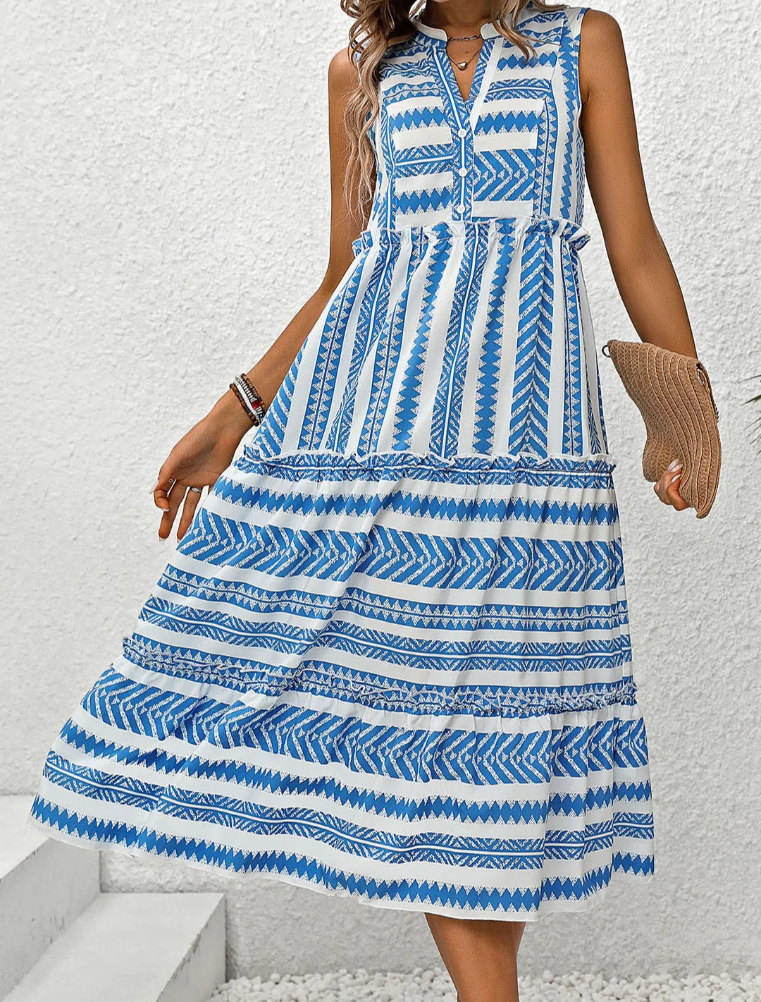 Boho Breeze V-Neck Dress