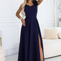 Rosette Slit Maxi - Navy