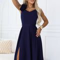 Rosette Slit Maxi - Navy