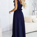 Rosette Slit Maxi - Navy