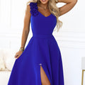 Rosette Slit Maxi - Blue