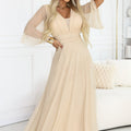 Grace Flutter Gown - Beige