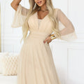 Grace Flutter Gown - Beige