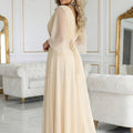 Grace Flutter Gown - Beige