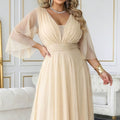 Grace Flutter Gown - Beige
