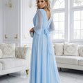 Grace Flutter Gown - Blue