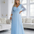 Grace Flutter Gown - Blue