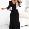 Grace Flutter Gown - Black