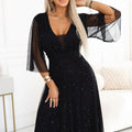 Grace Flutter Gown - Black