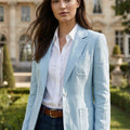 Sky Linen Blazer