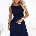 Shimmer Chiffon Maxi - Navy