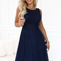 Shimmer Chiffon Maxi - Navy