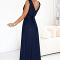Shimmer Chiffon Maxi - Navy