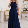 Shimmer Chiffon Maxi - Navy
