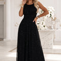 Shimmer Chiffon Maxi - Black