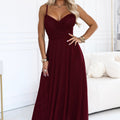 Amour Chiffon Maxi - Burgundy