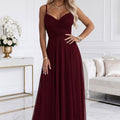 Amour Chiffon Maxi - Burgundy