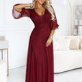 Aurora Flutter Maxi - Burgundy