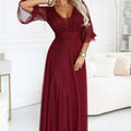 Aurora Flutter Maxi - Burgundy