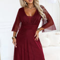 Aurora Flutter Maxi - Burgundy