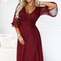 Aurora Flutter Maxi - Burgundy